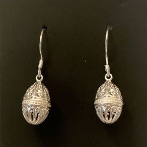 Bali Design Delicate Sterling Silver Dangle Earrings